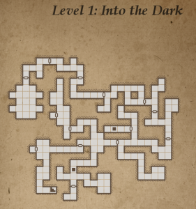 Legend of Grimrock, Level 1 map